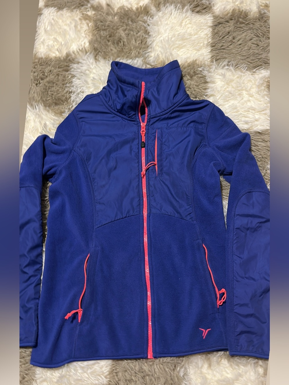 Women’s XS Blue & Pink Active Fleece Jacket - Athletic Design